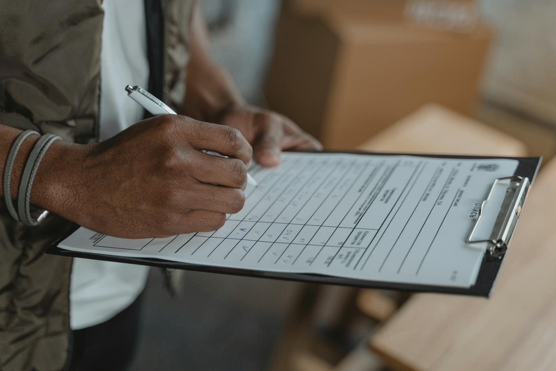 Inspector documenting supplier quality findings
